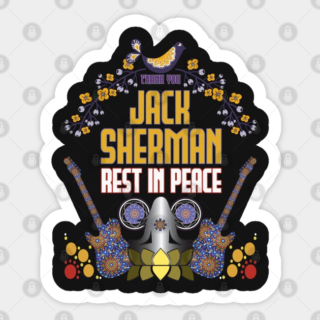 Thank you Jack Sherman | Rest in peace Sticker by HI Tech-Pixels